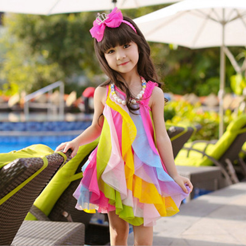 Baby Clothing Line - Robe d'été pour filles, sans collier,