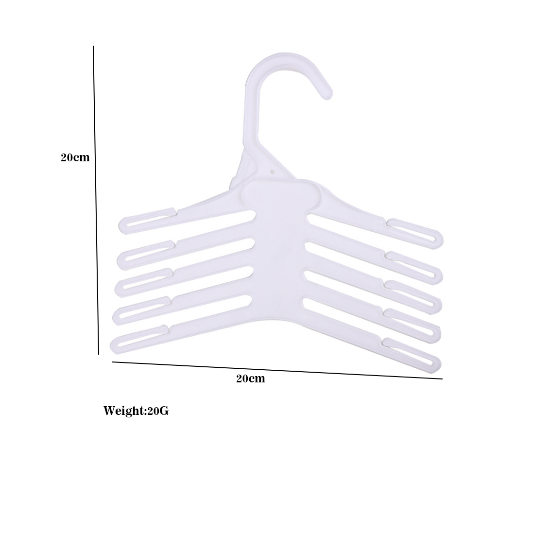 Baby Clothing Hangers - Cintre antidérapant en plastique blanc pour