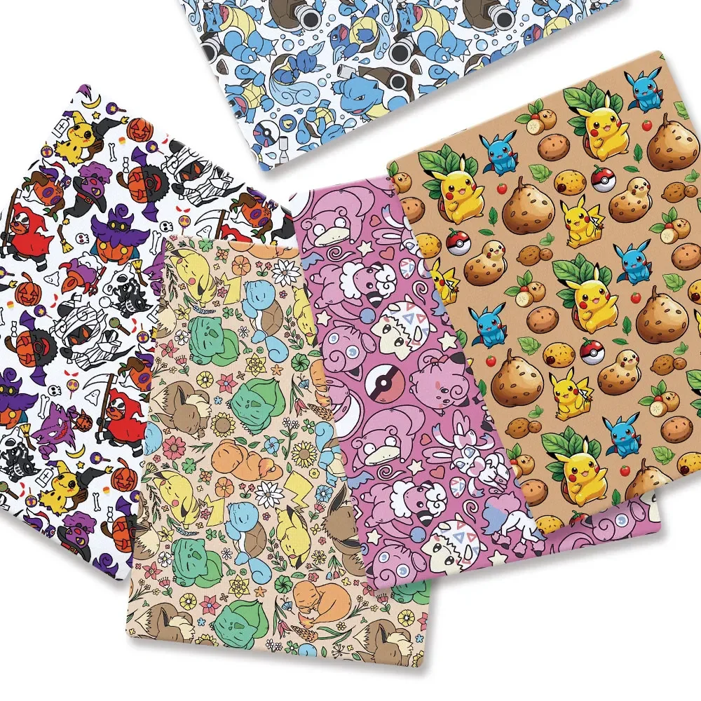 Baby Clothing Sewing - Tissu de dessin animé Pokemon, 140x50cm,
