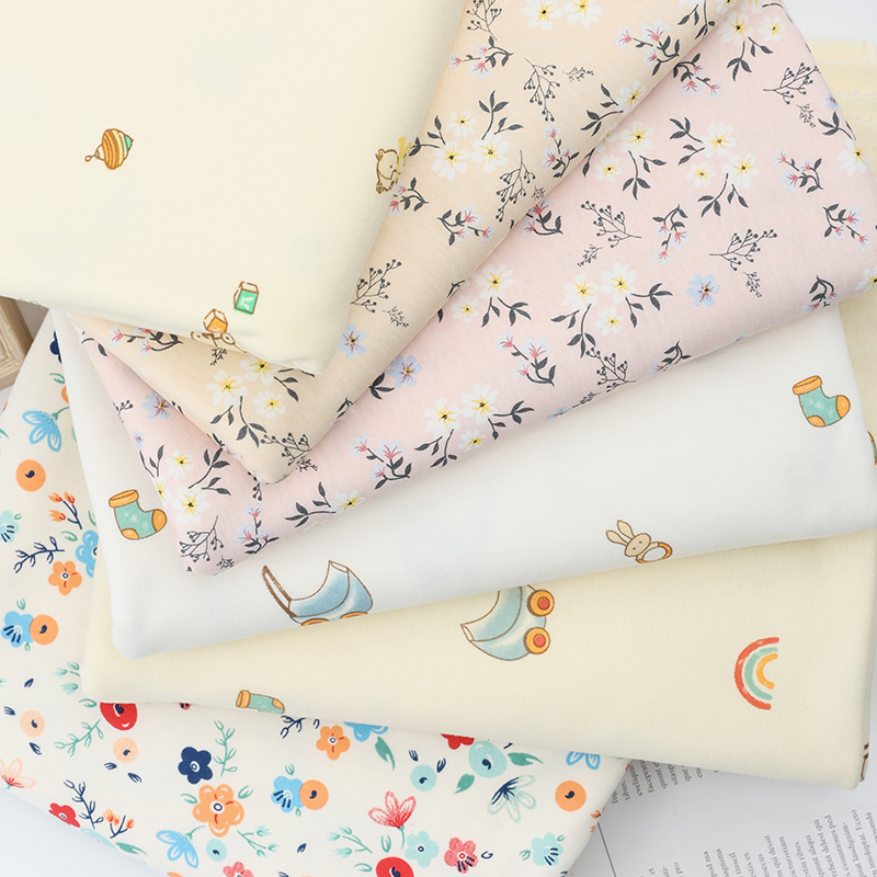 Baby Clothing Sewing - Tissu tricoté imprimé en pur coton