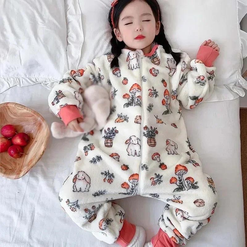 Baby Clothing For Sleep - Dessin animé flanelle polaire enfants vêtements