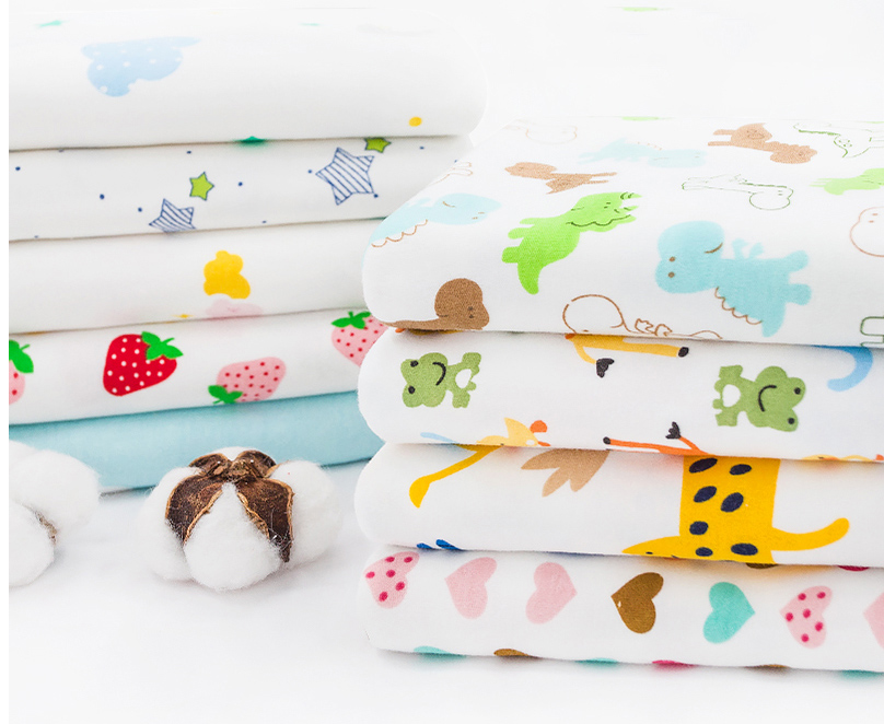 Baby Clothing Sewing - Tissu tricoté en coton imprimé, tissu